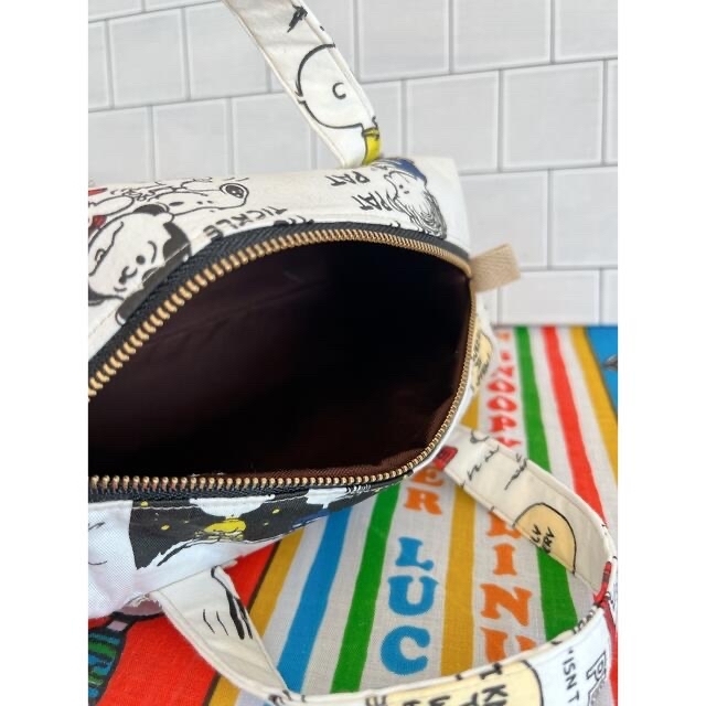 SOLD OUT‼︎  ミニボストンバッグ　チャーム付き♪ ハンドメイド レディースのバッグ(ハンドバッグ)の商品写真