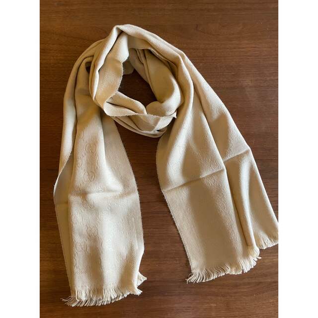 GUCCI グッチ ストール マフラー GGジャカード シルクウール ショール