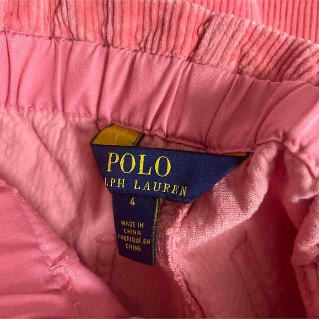 POLO RALPH LAUREN(ポロラルフローレン)のポロラルフローレン　コーデュロイパンツ　4 110 美品 ピンク キッズ/ベビー/マタニティのキッズ服女の子用(90cm~)(パンツ/スパッツ)の商品写真