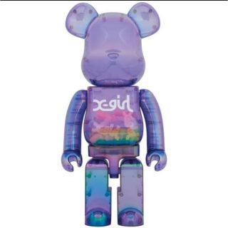 ベアブリック(BE@RBRICK)のBE@RBRICK x-girl CLEAR PURPLE 1000％(その他)