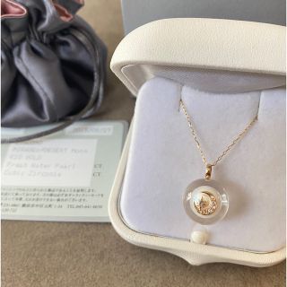 スタージュエリー(STAR JEWELRY)のスタージュエリー　証明書あり　k10YG サマーコレクション　ムーンネックレス(ネックレス)