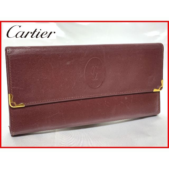 ファッション小物Cartier カルティエ 三つ折り 財布 ウォレット D11