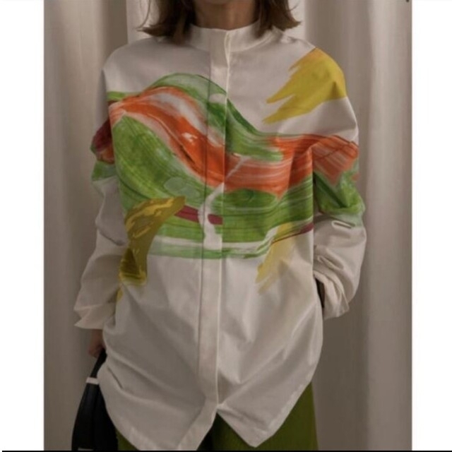 Ameri VINTAGE(アメリヴィンテージ)のじれちゃん様ameri / 2way HAILEY WAVE ART SHIRT レディースのトップス(シャツ/ブラウス(長袖/七分))の商品写真