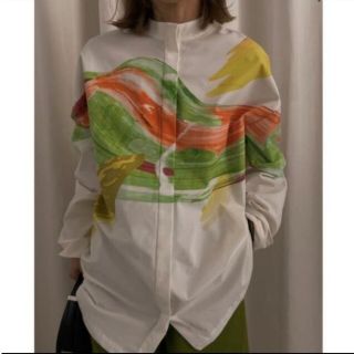 アメリヴィンテージ(Ameri VINTAGE)のじれちゃん様ameri / 2way HAILEY WAVE ART SHIRT(シャツ/ブラウス(長袖/七分))