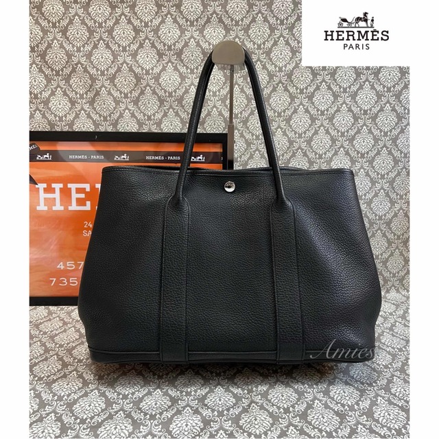 ❣️エルメス❣️HERMESガーデンパーティーPMトートバッグ✨黒✨美品