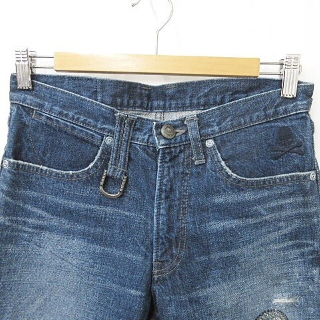 Roen(ロエン)のロエン デニム ジーンズ パンツ ロング丈 ダメージ加工 インディゴ 30 メンズのパンツ(デニム/ジーンズ)の商品写真