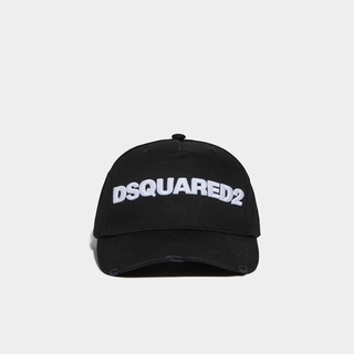 ディースクエアード(DSQUARED2)の新品未使用　ディースクエアード キャップ 帽子 ダメージ加工 ロゴ刺繍 ブラック(キャップ)