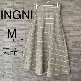 イング(INGNI)の【美品】INGNI  ロングスカート　フレア　グレンチェック(ロングスカート)