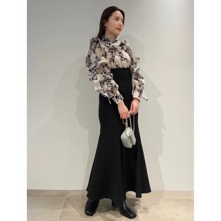 Snidel Sustainableフロッキーオーガンシースルーブラウス