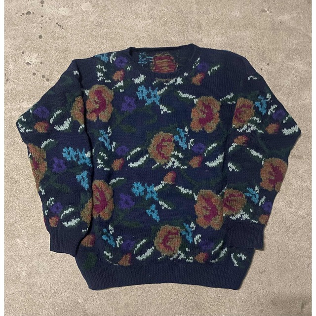 最新作 vintage flower knit ニット+セーター