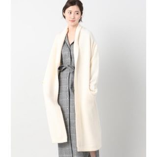 スピックアンドスパン(Spick & Span)のSpick & Span HAMILTON FUR KNITカーディガン　白(カーディガン)