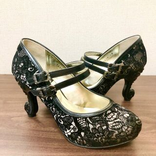 ANNA SUIアナスイ 猫脚パンプス 猫足 ベージュ ブラウンヒール-