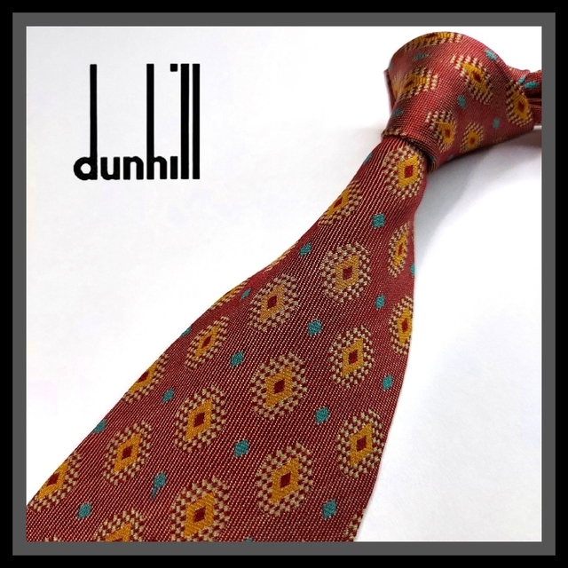 Dunhill(ダンヒル)の196【dunhill】ダンヒル ネクタイ  赤×黄 メンズのファッション小物(ネクタイ)の商品写真