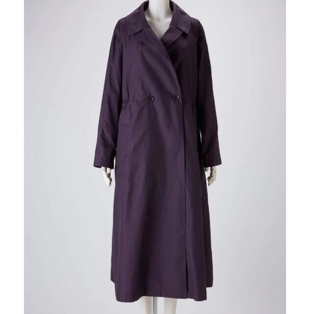 パープル ロングコート 新品未使用 ライナー付き 紫  L ノースモール レディースのジャケット/アウター(ロングコート)の商品写真