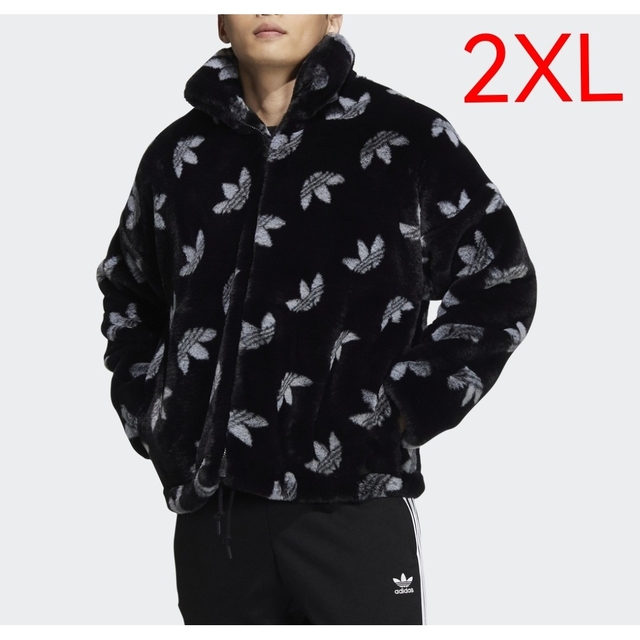 adidas(アディダス)のアディダス adidas モノグラム ファージャケット （ブラック） 2XL メンズのジャケット/アウター(その他)の商品写真