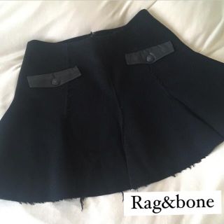 ラグアンドボーン(Rag & Bone)のrag&bone ラグアンドボーン スカート ブラックスカート(ミニスカート)