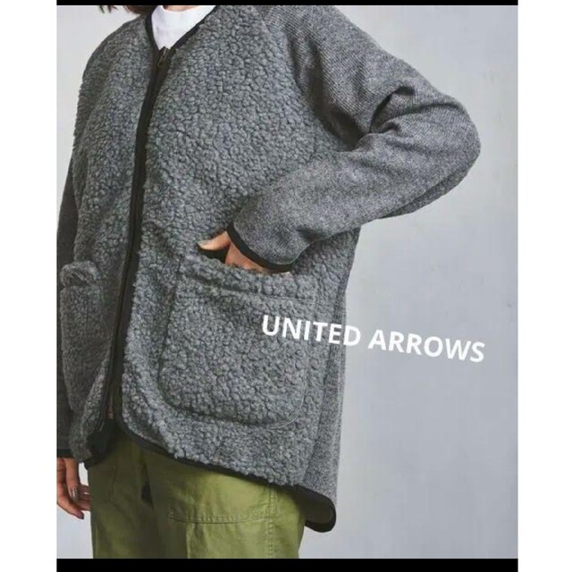 UNITED ARROWS ユナイテッドアローズ★SFLボアコンビカーディガン