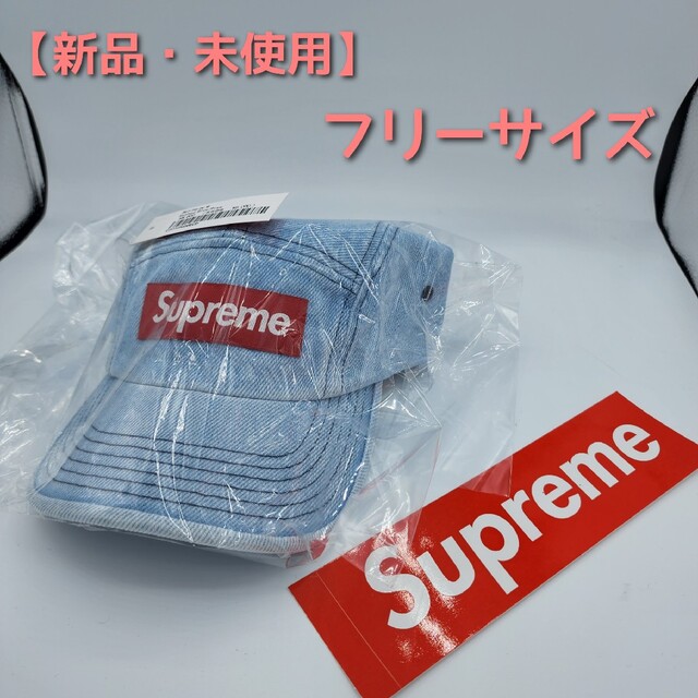 新品 supreme Denim Camp Cap #B Washed Blue