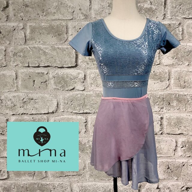新品♡花柄レース フレンチスリーブ レオタードLサイズ(AL1025BK/BG)の通販 by BALLET SHOP MI-NA|ラクマ