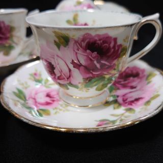 ロイヤルアルバート(ROYAL ALBERT)のロイヤルアルバート　アメリカンビューティー　カップ&ソーサー　3客(グラス/カップ)