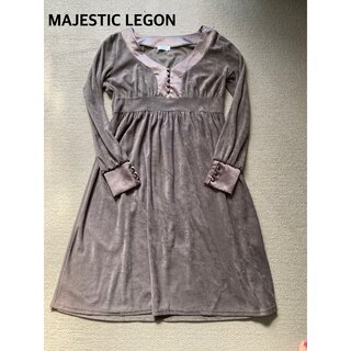 マジェスティックレゴン(MAJESTIC LEGON)のお値下げ マジェスティックレゴン カーキ膝丈ワンピース(ひざ丈ワンピース)