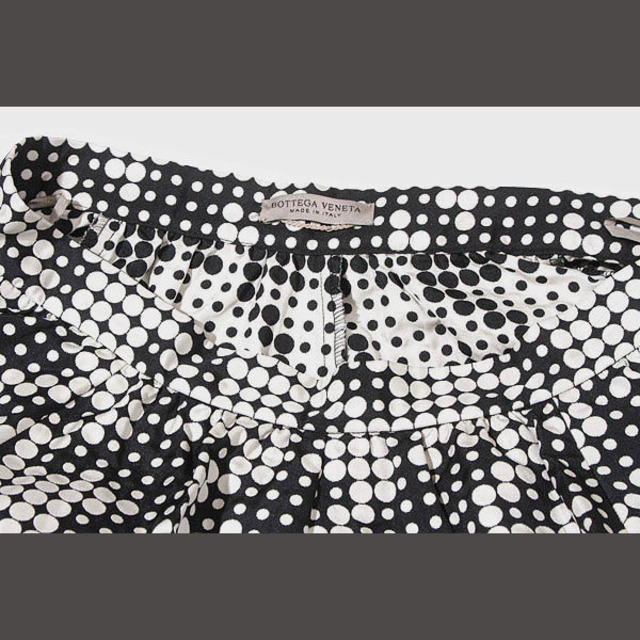 Bottega Veneta(ボッテガヴェネタ)のボッテガヴェネタ  ドット フレア ギャザー スカート 38 /●☆ レディースのスカート(ひざ丈スカート)の商品写真