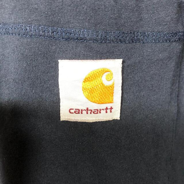 carhartt(カーハート)の『ポケT』90s 古着 カーハート ネイビー ワンポイント Tシャツ メンズのトップス(Tシャツ/カットソー(半袖/袖なし))の商品写真