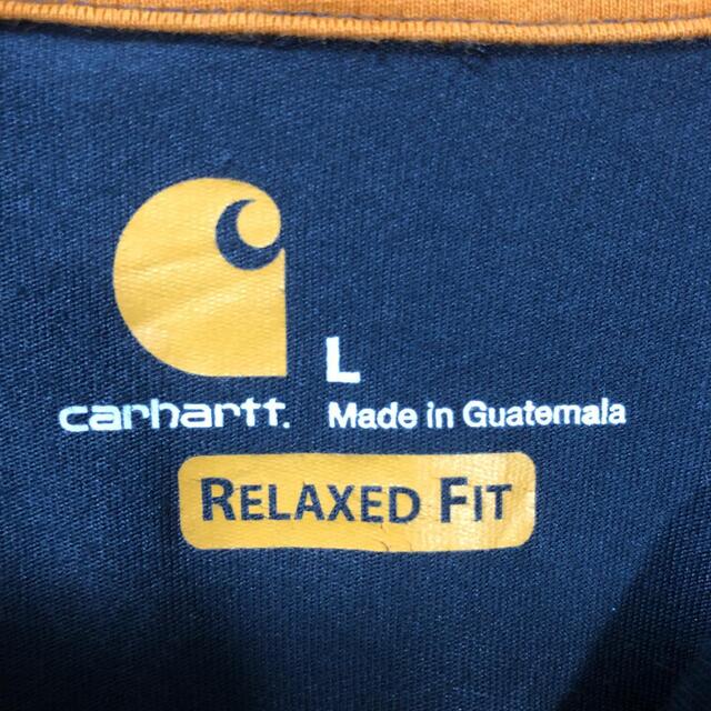 carhartt(カーハート)の『ポケT』90s 古着 カーハート ネイビー ワンポイント Tシャツ メンズのトップス(Tシャツ/カットソー(半袖/袖なし))の商品写真