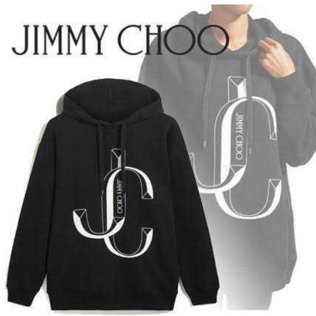 JIMMY CHOO(ジミーチュウ)のレア 完売品 ジミーチュウ ロゴ パーカー Jimmy Choo 定価13590 メンズのトップス(パーカー)の商品写真
