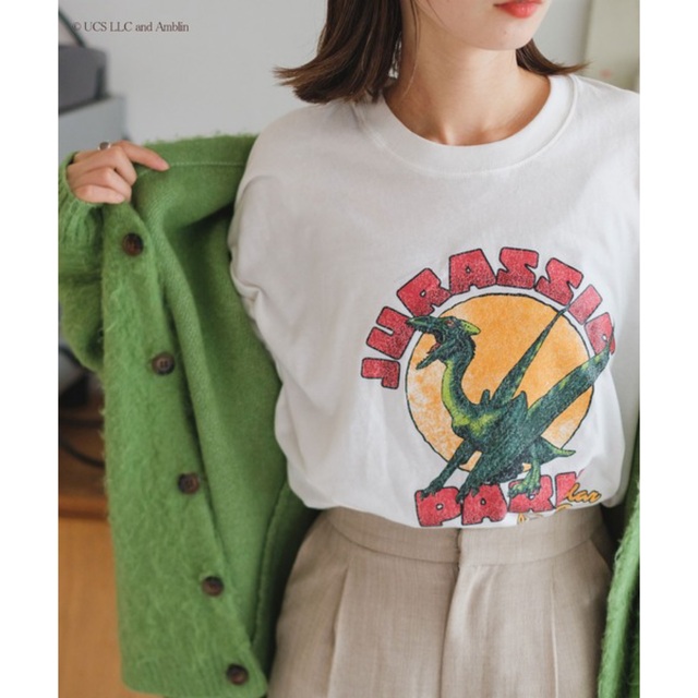 Kastane(カスタネ)のジュラシックロンTEE カスタネ レディースのトップス(Tシャツ(長袖/七分))の商品写真