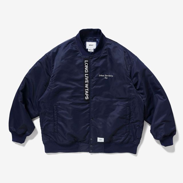 【ネイビー/L】WTAPS TEAM JACKET NYLON UT813