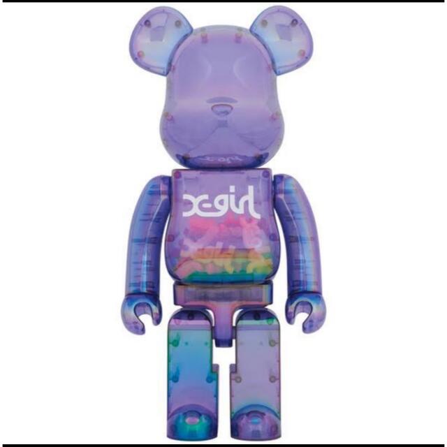 その他BE@RBRICK x-girl CLEAR PURPLE 1000％