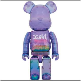 ベアブリック(BE@RBRICK)のBE@RBRICK x-girl CLEAR PURPLE 1000％(その他)