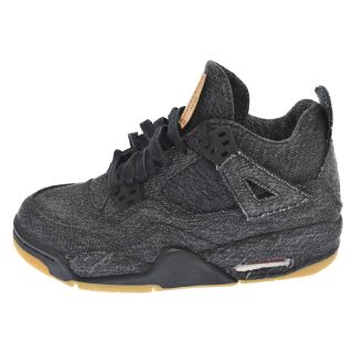 ナイキ(NIKE)のNIKE ナイキ ×LEVI'S AIR JORDAN 4 RTR LEVIS NRG BG エアジョーダン4 デニム ローカットスニーカー AQ9103-001 ブラック US3.5Y レディース(スニーカー)