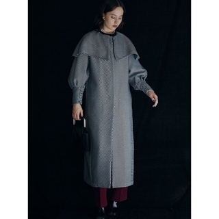 アメリヴィンテージ(Ameri VINTAGE)の【新品未使用】2WAY CAPE PUFF SLEEVE COAT ミックス S(ロングコート)