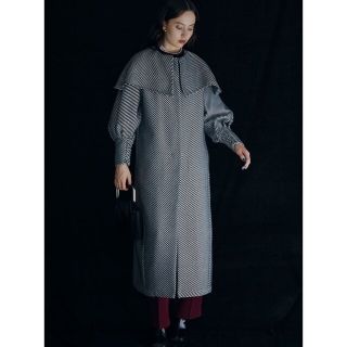 アメリヴィンテージ(Ameri VINTAGE)の【新品未使用】2WAY CAPE PUFF SLEEVE COAT ミックス S(ロングコート)