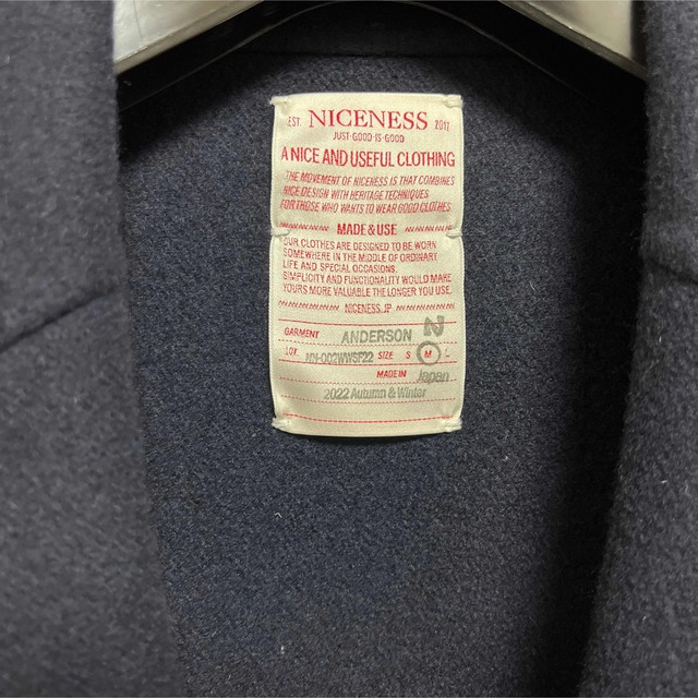 【22AW新品】NICENESS ANDERSON D.NAVY サイズM