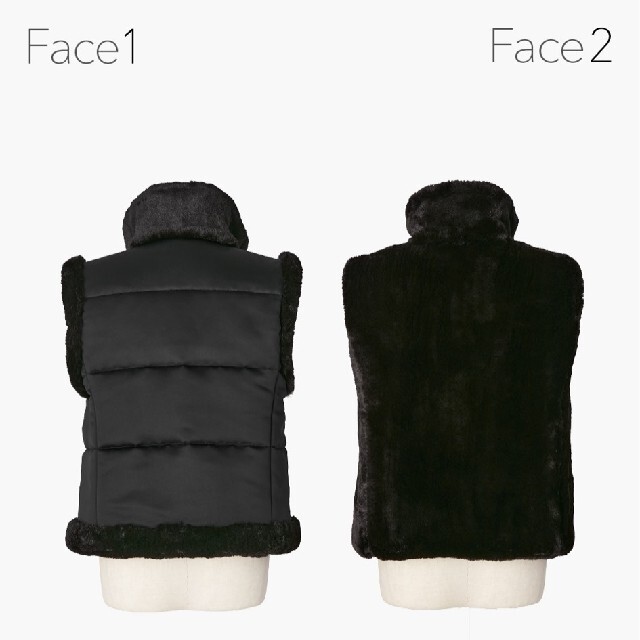 FOXEY(フォクシー)のLove Fur Reversible Satin Vest レディースのジャケット/アウター(ダウンベスト)の商品写真