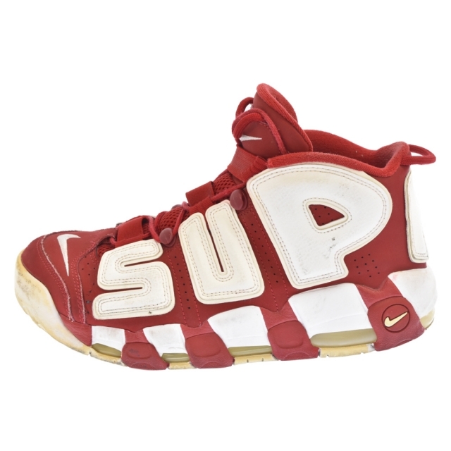 NIKE ナイキ 17SS ×SUPREME AIR MORE UPTEMPO エアモアアップテンポ ミドルカットスニーカー US11.5 902290-600 レッド