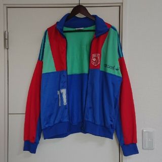 アディダス(adidas)のadidas トラックジャケット 90s古着 マルチカラーレトロ ジャージ(ジャージ)