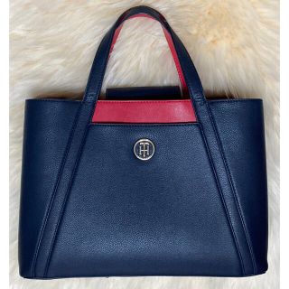 トミーヒルフィガー(TOMMY HILFIGER)の【美品】TOMMY HILFIGER サッチェル バッグ ハンドバッグ(ハンドバッグ)