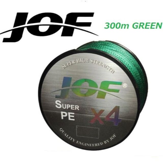 ×４　ＰＥライン（５．０号）３００ｍ　【ＪＯＦ】グリーンカラー スポーツ/アウトドアのフィッシング(釣り糸/ライン)の商品写真