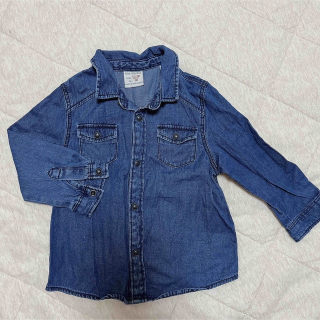 ZARA KIDS(ザラキッズ)のZARA BABY デニム風　ブラウス　ZARA 86cm キッズ/ベビー/マタニティのキッズ服女の子用(90cm~)(ブラウス)の商品写真