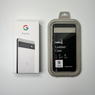 グーグルピクセル(Google Pixel)のGoogle Pixel 6a 128GB ホワイト　ケース付き(スマートフォン本体)