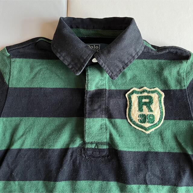 POLO RALPH LAUREN(ポロラルフローレン)の【ラルフローレン】ボーダーポロシャツ　サイズ5(110-120) キッズ/ベビー/マタニティのキッズ服男の子用(90cm~)(Tシャツ/カットソー)の商品写真