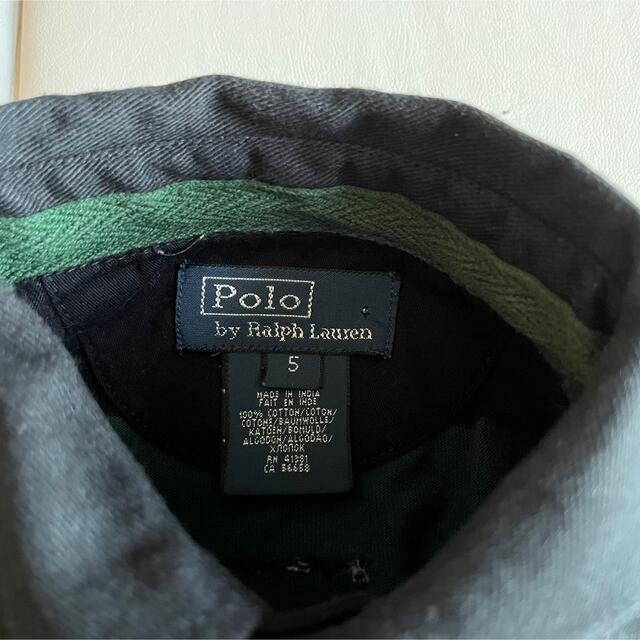 POLO RALPH LAUREN(ポロラルフローレン)の【ラルフローレン】ボーダーポロシャツ　サイズ5(110-120) キッズ/ベビー/マタニティのキッズ服男の子用(90cm~)(Tシャツ/カットソー)の商品写真