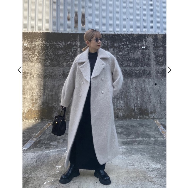 AMERI DEFORMATION COLLAR SHAGGY COAT