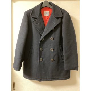 【美品】ジェイプレス ダブルピーコート ウール ネイビー 裏地キルティング M