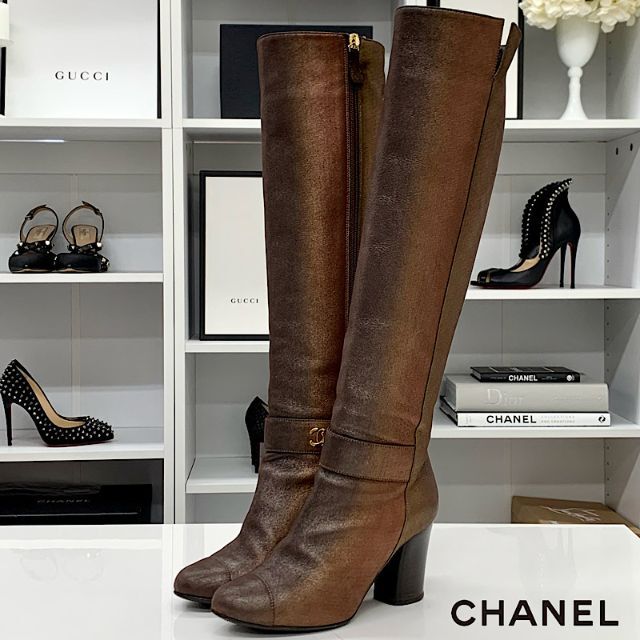 人気ブランドの新作 CHANEL - 5260 シャネル ココマーク レザー ロング