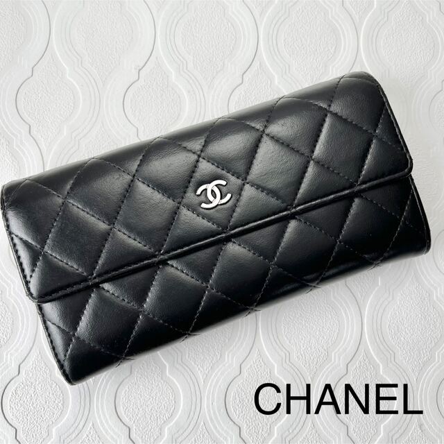 正規品❣️CHANEL シャネル ココマーク マトラッセ ラムスキン 長財布